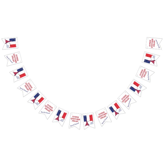 Custom French Flag BASTILLE DATEIEN Bunting Flags Wimpelkette (Alle)