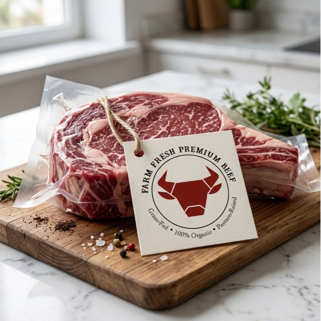 Custom Fresh Premium Beef Business-Tag Geschenkanhänger (Von Creator hochgeladen)