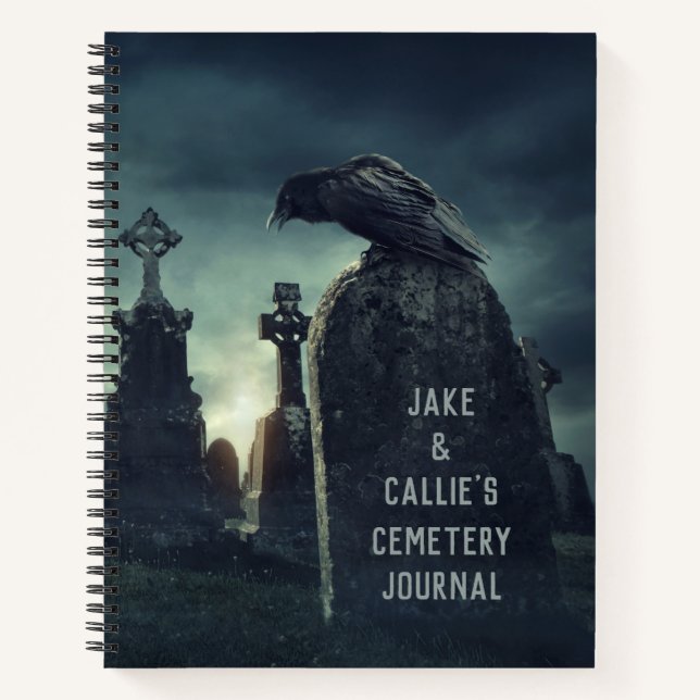 Custom Friedhof Travel Journal Notizbuch (Vorderseite)