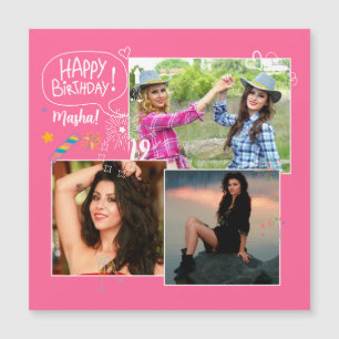 Custom Friend Happy Geburtstag Foto Collage Magnet