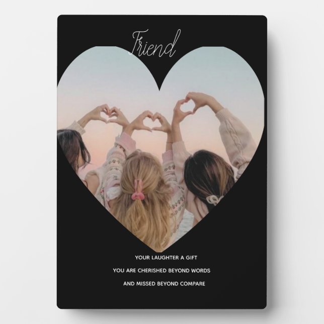 Custom Friend Memorial Plaque Tabletop Tribute Fotoplatte (Vorderseite)