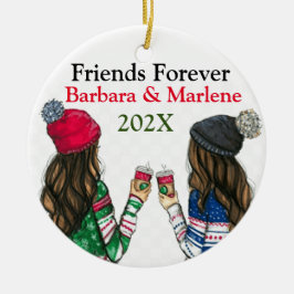 Custom Friendship Weihnachtsbaum Keramik Ornament