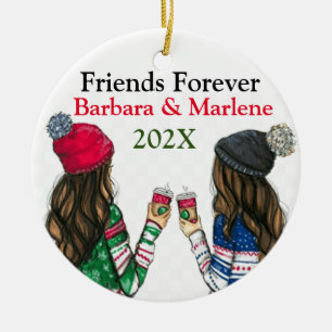 Custom Friendship Weihnachtsbaum Keramik Ornament