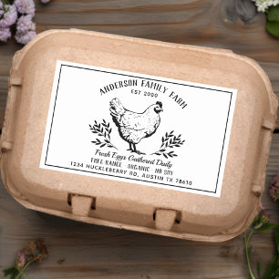 Custom Frische Eier Familienfarm Rechteckiger Aufkleber