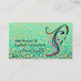 Custom Friseur & Eyelash-Erweiterungen Visitenkarte