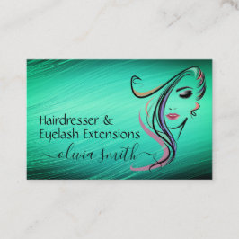 Custom Friseur & Eyelash-Erweiterungen Visitenkarte