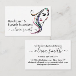Custom Friseur & Eyelash-Erweiterungen Visitenkarte