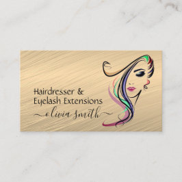 Custom Friseur & Eyelash-Erweiterungen Visitenkarte