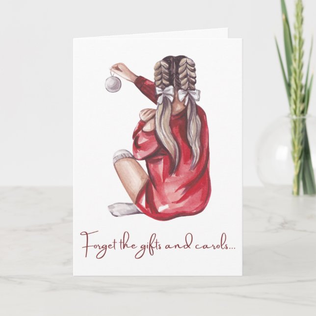 Custom Frohe Weihnachten Niedliche Girl für Freund (Vorderseite)
