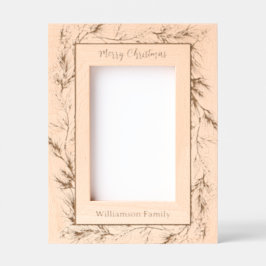 Custom Frohe Weihnachten Winter botanisch Geätzte Rahmen