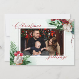 Custom Frohe Weihnachtsbaum Moderner Foto Urlaub Feiertagskarte