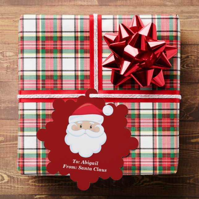 Custom from Santa Claus Niedlich Red Christmas Ges Ornament Karte (Insitu (Geschenk))