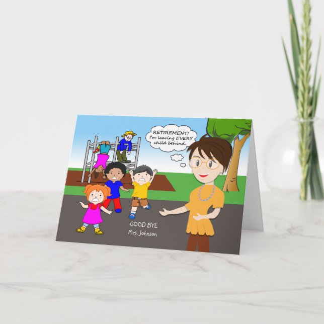 Custom Front gratulieren dem Lehrer-Rente Karte (Vorderseite)