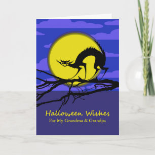 Custom Front Halloween for Grandparents, Cat Karte