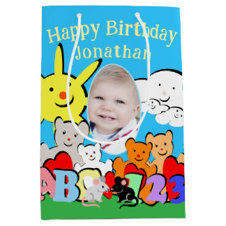 Custom Fun Cute Animals Birthday Mittlere Geschenktüte