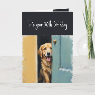 Custom Fun Dog 30 oder anderes Jahr Geburtstag Karte