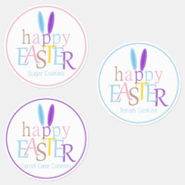 Custom Fun farbenfrohe Bunny Oars Happy Oster Etiketten