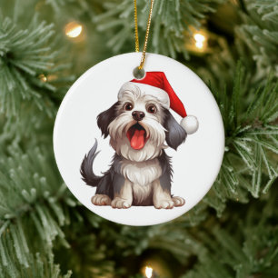 Custom Fun Havanese Christmas Dog Keramik Ornament