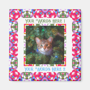 Custom Fun Jolly Red Festive Erstes Weihnachtsfest Magnet