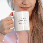 Custom Fun Niedlich Sie sind das beste Rose Gold H Tasse<br><div class="desc">Die trendige,  niedliche und lustige Kaffeemaschine mit der Tasse "You are the fone best" in der modernen Typografie mit einem gedruckten Rose Goldherz auf der zweifarbigen Kaffee-Tasse. Das coole Schwarz-Interieur,  aber in vielen weiteren Farben erhältlich. Fügen Sie unten Ihren eigenen,  benutzerdefinierten Unterschriftstext hinzu.</div>