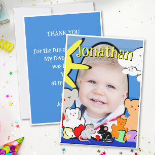 Custom Fun Niedlicher Tiere Geburtstag Vielen Dank Dankeskarte