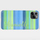 Custom Fun Summer Colorful Chic Stripes Muster iPhone Hülle (Rückseite (Horizontal))