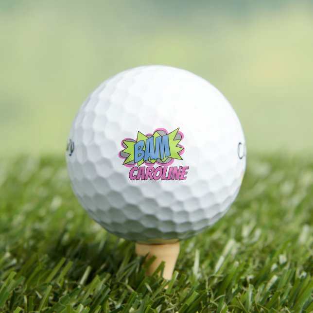 Custom Fun Vintages Comic Book Pop Art BAM Golfball (Insitu T-Shirt)