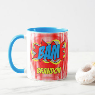 Custom Fun Vintages Comic Book Pop Art Style BAM! Tasse