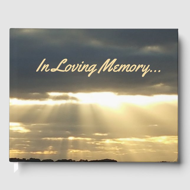Custom Funerary Guest Book Sunset Fotografy Gästebuch (Vorderseite)