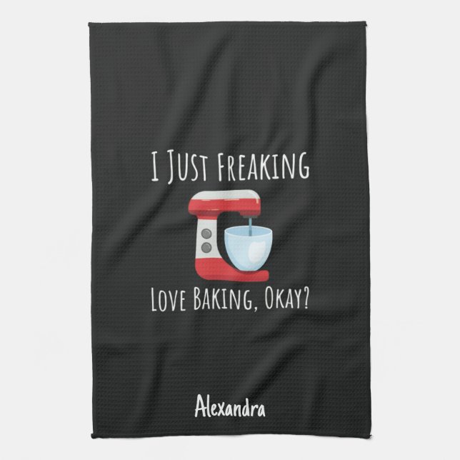 Custom Funny Baking Lover Gifts Baker Chef Humor Geschirrtuch (Vertikal)