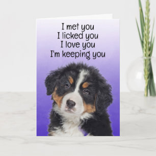 Custom Funny Birthday Card Bernese Mountain Dog Dankeskarte