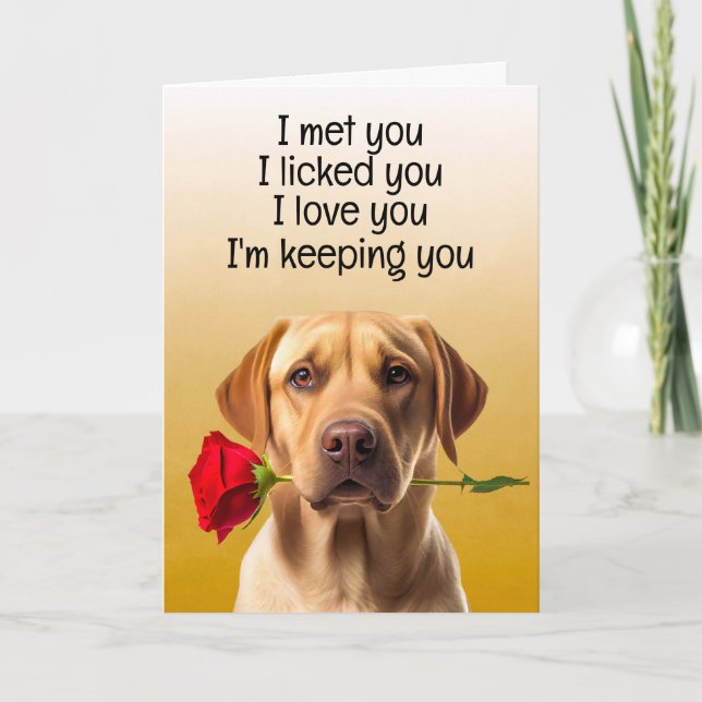 Custom Funny Birthday Card Goldenes Retriever Dankeskarte (Vorderseite)