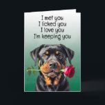 Custom Funny Birthday Card Rottweiler Dankeskarte<br><div class="desc">Rottweiler Funny Birthday Card Anpassungsoptionen: Ändern Sie den Anlass,  von wem die Karte stammt (der Name Ihres Hundes),  für wen die Karte bestimmt ist (z.B. Mama,  Vater,  Nan,  Gran,  Hausbruder oder -schwester,  etc.). Sie können auch das Hundebild ändern,  wenn Sie möchten,  Schriftart und Farbe oder die Hintergrundfarbe.</div>