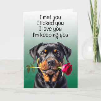 Custom Funny Birthday Card Rottweiler Dankeskarte