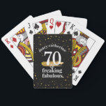 Custom Funny Birthday Freaking Fab Spielkarten<br><div class="desc">Diese Personalisierten Spielkarten sind mit ihrem Namen bedruckt und eignen sich perfekt zum Geburtstag. Das lustige "50 und Freaking Fabulous" Sprichwort mit goldenen Glitzern wird sie zum Lächeln und Lachen bringen ... nur für den Fall, dass der Geburtstag ein großer ist ;) Das Zeitalter auf den Karten ist für den...</div>
