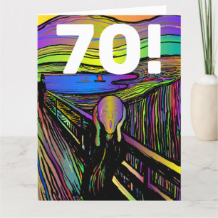 CUSTOM FUNNY BIRTHDAY THE SCREAM GREETING CARD DANKESKARTE