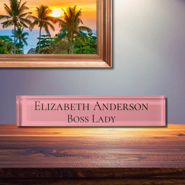 Custom Funny Boss Lady Small Business Owner Namensplakette (Von Creator hochgeladen)