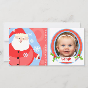 Custom Funny Children's Christmas Foto Card Feiertagskarte
