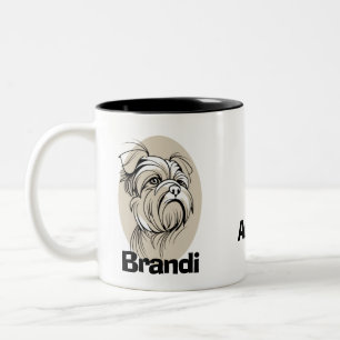 Custom Funny Coffee Lover's Geschenk für Yorkie Ei Zweifarbige Tasse