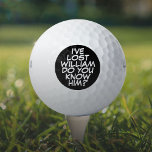 Custom Funny Comic Book Love Golfball<br><div class="desc">Mische nie wieder deine Bälle! Personalisieren Sie den Namen,  um einzigartige Golfbälle zu erstellen,  die dazu bestimmt sind,  eine Wange,  einen Knall,  einen Zap in jedermanns Spiel zu setzen. Entwickelt von Thisisnotme©</div>