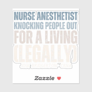 Custom Funny CRNA SRNA Knoblauch Leute legal Aufkleber