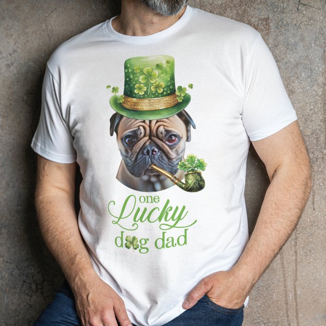 Custom Funny Dog Foto St. Patrick's Day T-Shirt (Von Creator hochgeladen)