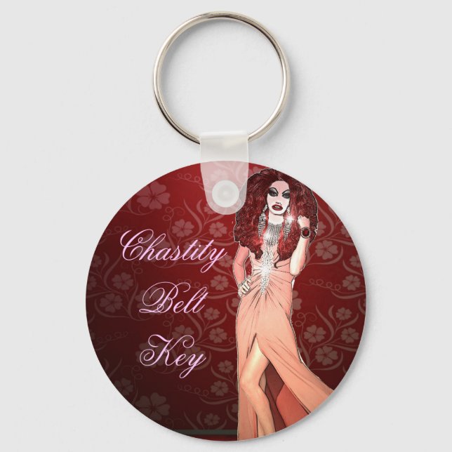 Custom Funny Drag Queen Schlüsselanhänger (Vorderseite)