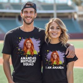 Custom Funny Face Picture Birthday Party Matching T-Shirt