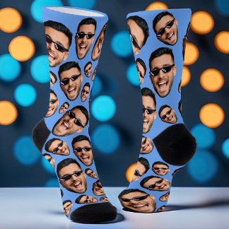 Custom Funny Funny Face Foto überall über Socken S