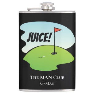 Custom Funny Golf Juice Birdy Celebration Modern Flachmann
