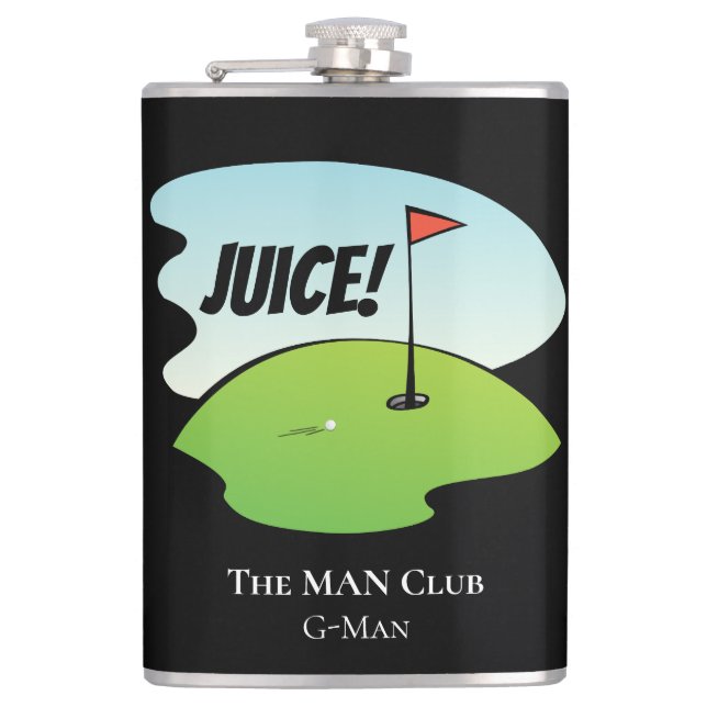Custom Funny Golf Juice Birdy Celebration Modern Flachmann (Vorderseite)
