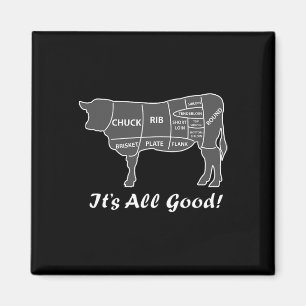Custom Funny Graphic Grillen Beef Brisket Steak Ri Magnet