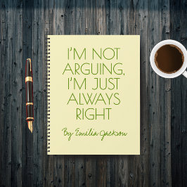 Custom Funny Journal for Attorneys, & Law Students Notizbuch