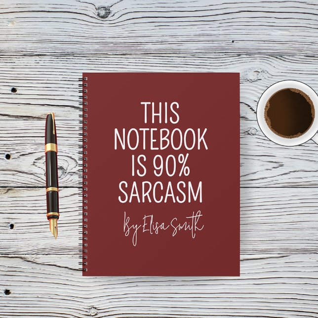 Custom Funny Journal for Nurse, Coworkers & Friend Notizbuch (Personalized Funny Nurse Notebook — “This Notebook Is 90% Sarcasm” Journal, Medical Coworker Gift)